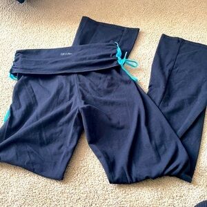Calvin Klein Performance Black Yoga Pant w/ Blue Ties Size Small Never been worn